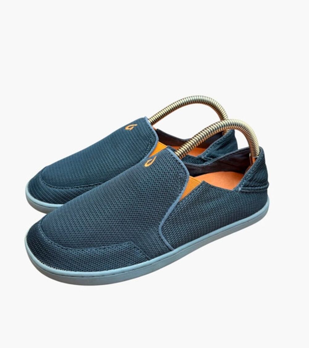 Olukai Nohea Mesh Slip On Shoes Men's 7 Gray Grey Orange
